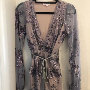 Lavender Sequin Romper